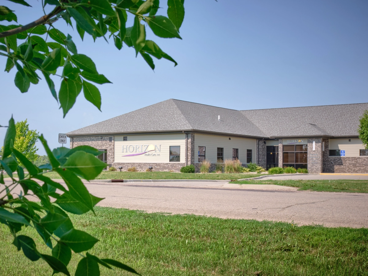 Entrance to Horizon Health Care Center in De Smet