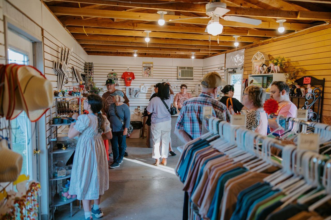 Customers looking around the gift shop.