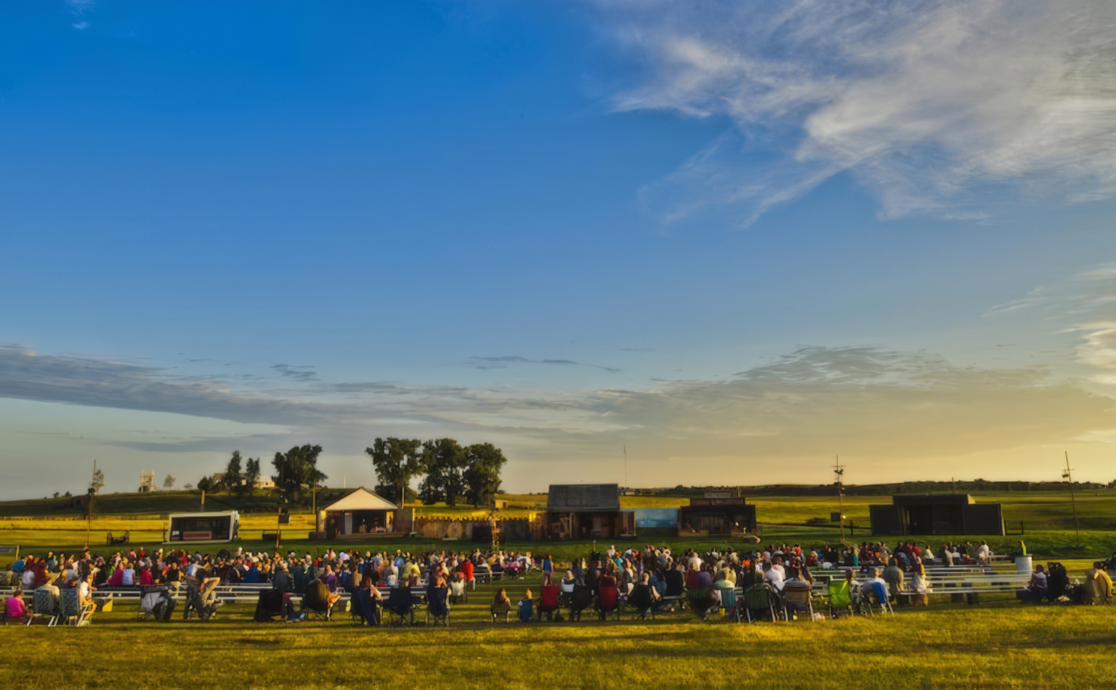 Crowd watching the annual pageant.
