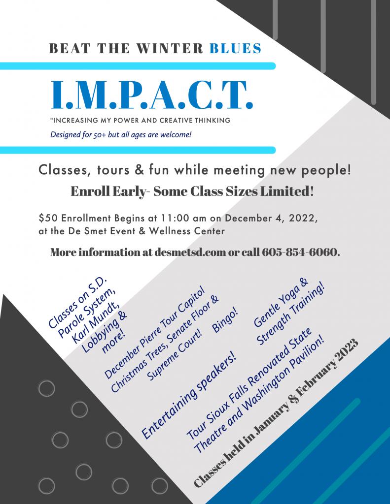 Beat the Winter Blues! Join IMPACT classes today