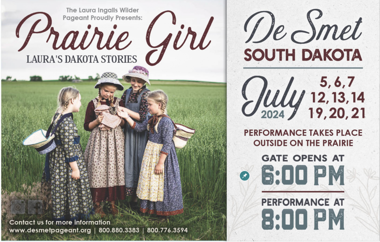 Make plans to attend this years Laura Ingalls Wilder Pageant! 